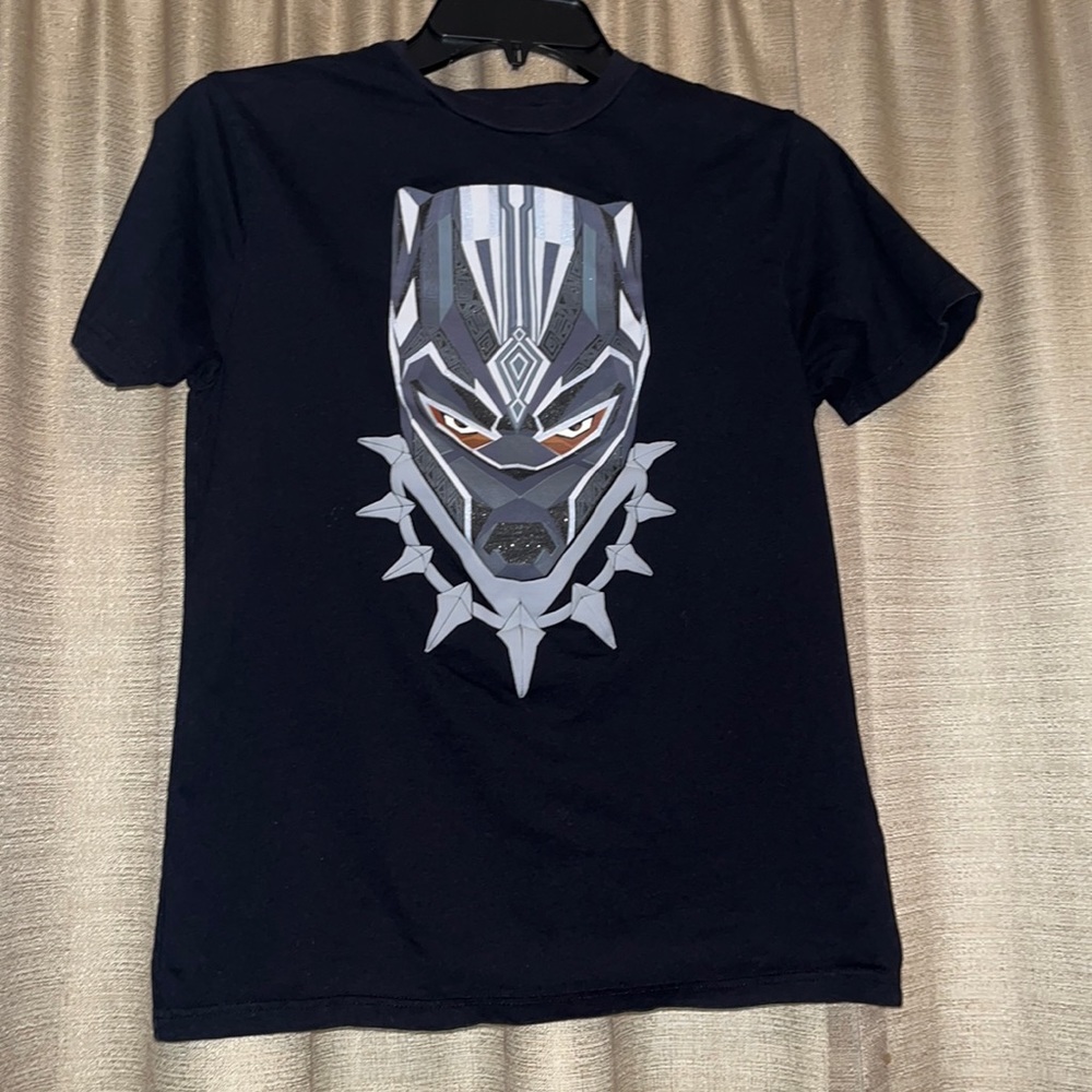Marvel Black Panther Boys XXL (18) Black Short Sleeve Tee w/Black Panther